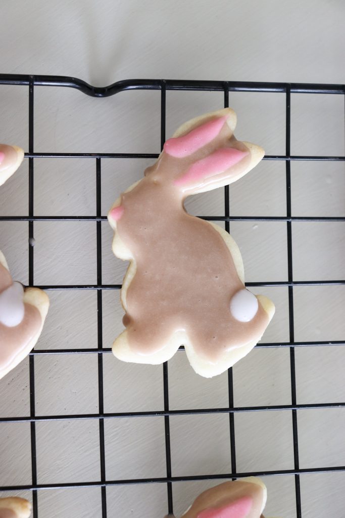 Glazed Easter Bunny Sugar Cookies