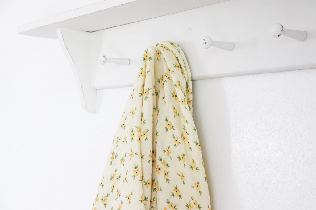vintage yellow floral musin swaddle blanket 